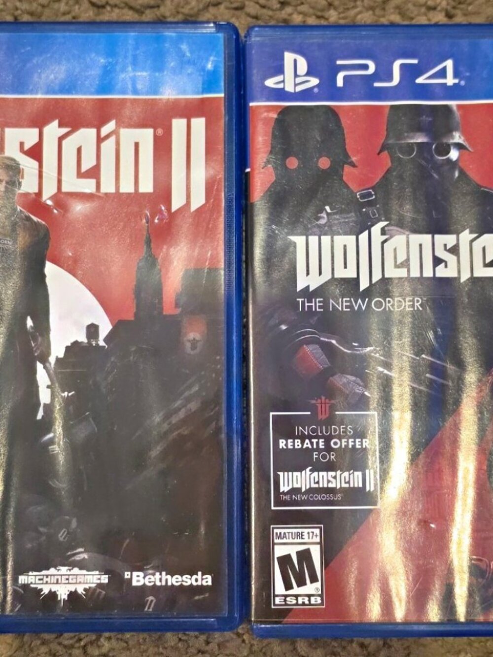 PS4 Wolfenstein II: The New Colossus; Wolfenstein: New Order; The Old Blood